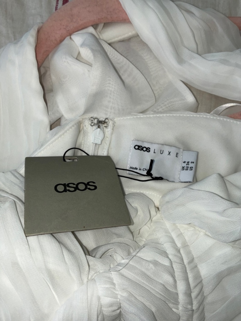 ASOS White Ruffled Halter Mini Dress - Picture 4 of 7